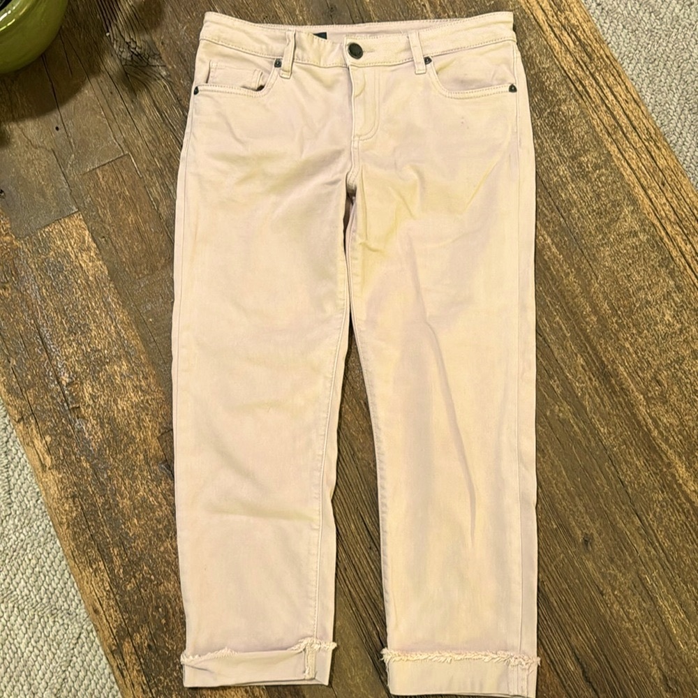 Kut from the Kloth Cream Ankle Jeans